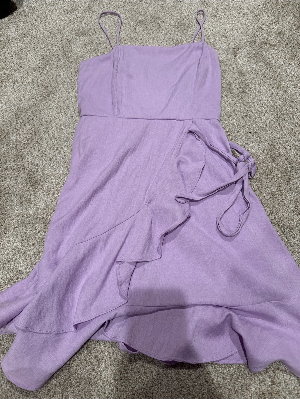 Altar'd State Lilac Ruffle Mini Dress